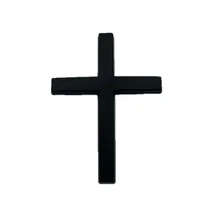 Chrome Metal Christian Cross Sticker Decal, 3D Car Motorcycle Suv Decoration, Self-Adhesive Scratch Cover, Jesus Christ Emblem Badge, Universal Car Sticker