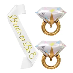 Wedding Ring Foil Balloon Set | Bridal Shower Party Decorations
