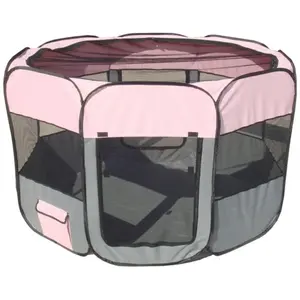 Pet Life LLC  All-Terrain' Lightweight Easy Folding Wire-Framed Collapsible Travel Pet Playpen