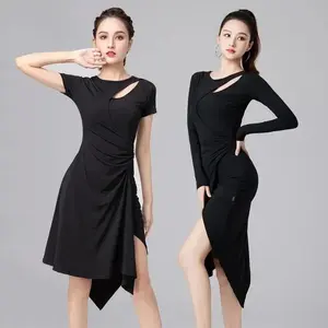 Latin Dancewear One-piece Dress Summer New Adult Female Competition Dancewear Practice Clothes Dress National Standard Dance