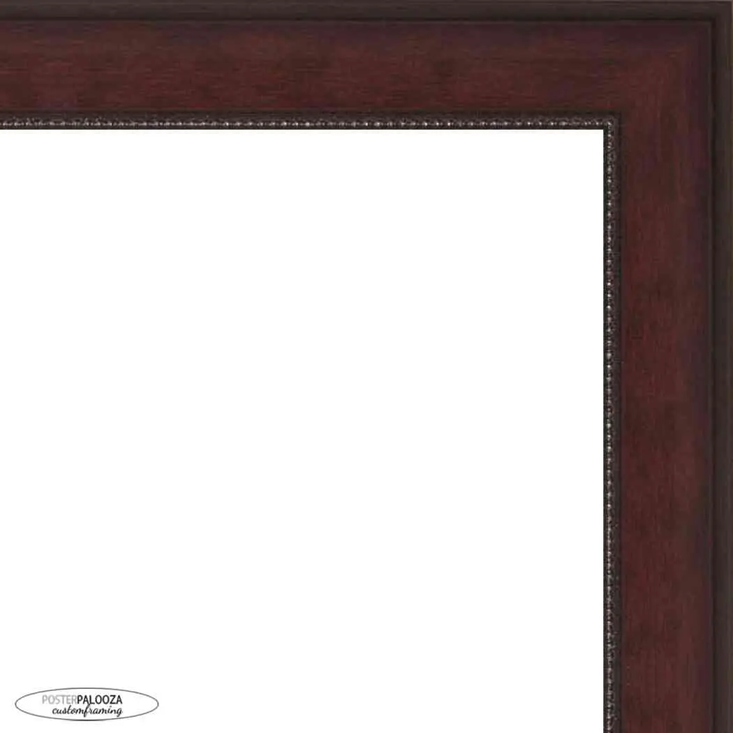 30x36 Distressed Brown Picture Frame - UV Acrylic, Foam Board Backing, Hanging Hardware