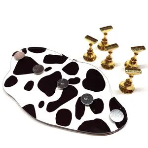 COW PRINT NAIL DISPLAY STAND