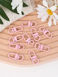 10 Pack Fashionable Simple Rotating Hook Spring Keychain, Multi-Functional Backpack Clip, Phone Chain Connector, DIY Accessories