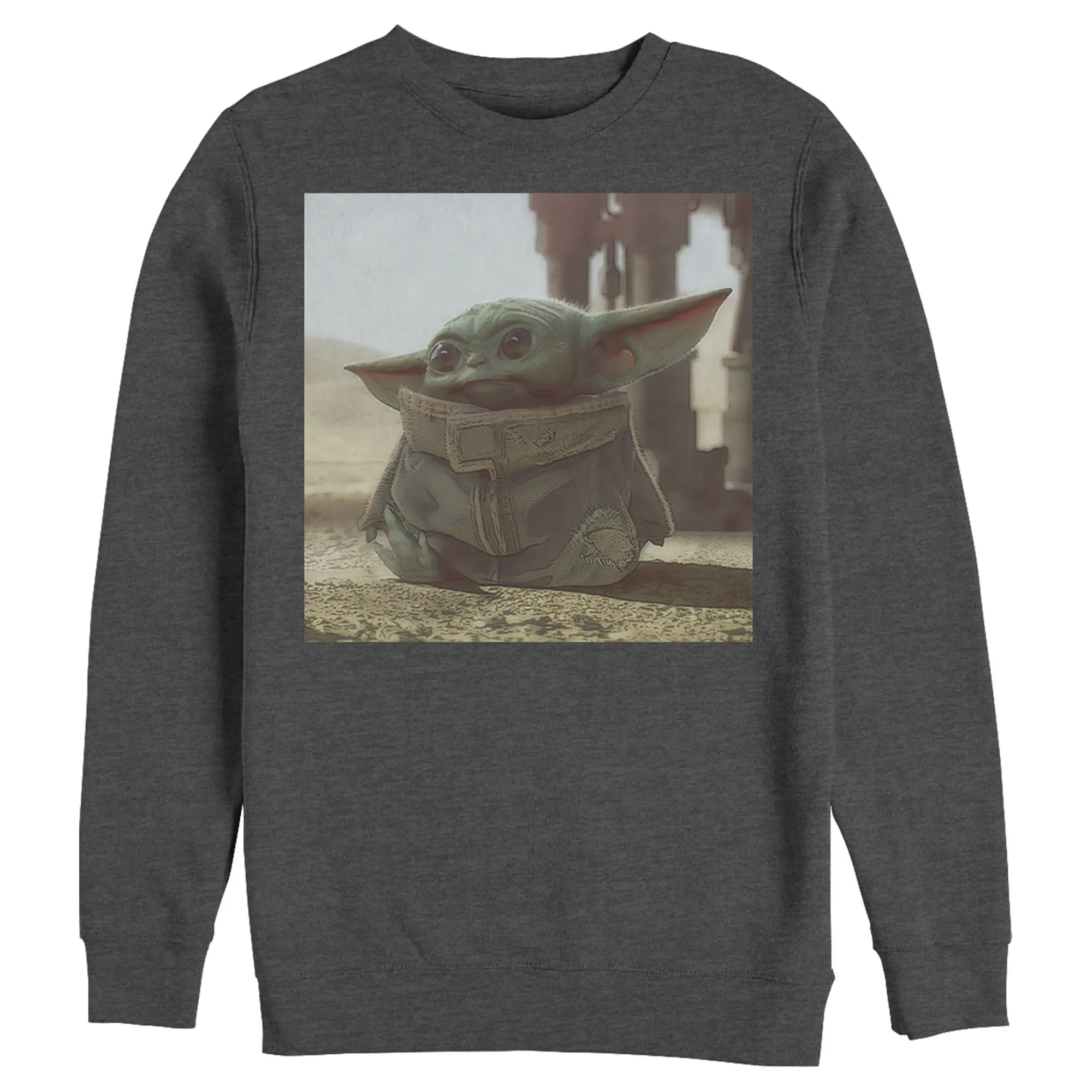 Men's Star Wars The Mandalorian The Child Square Frame Sweatshirt