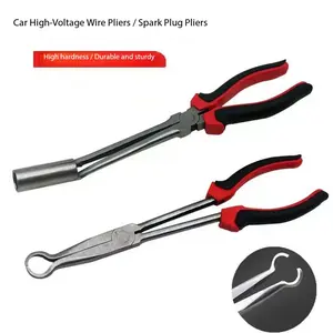 2-Piece Car Spark Plug Removal Tool Set, Professional Carbon Steel Boot & Wire Clamp Kit, Suitable for Cars Trucks Motorcycles, Anti-Slip Handle