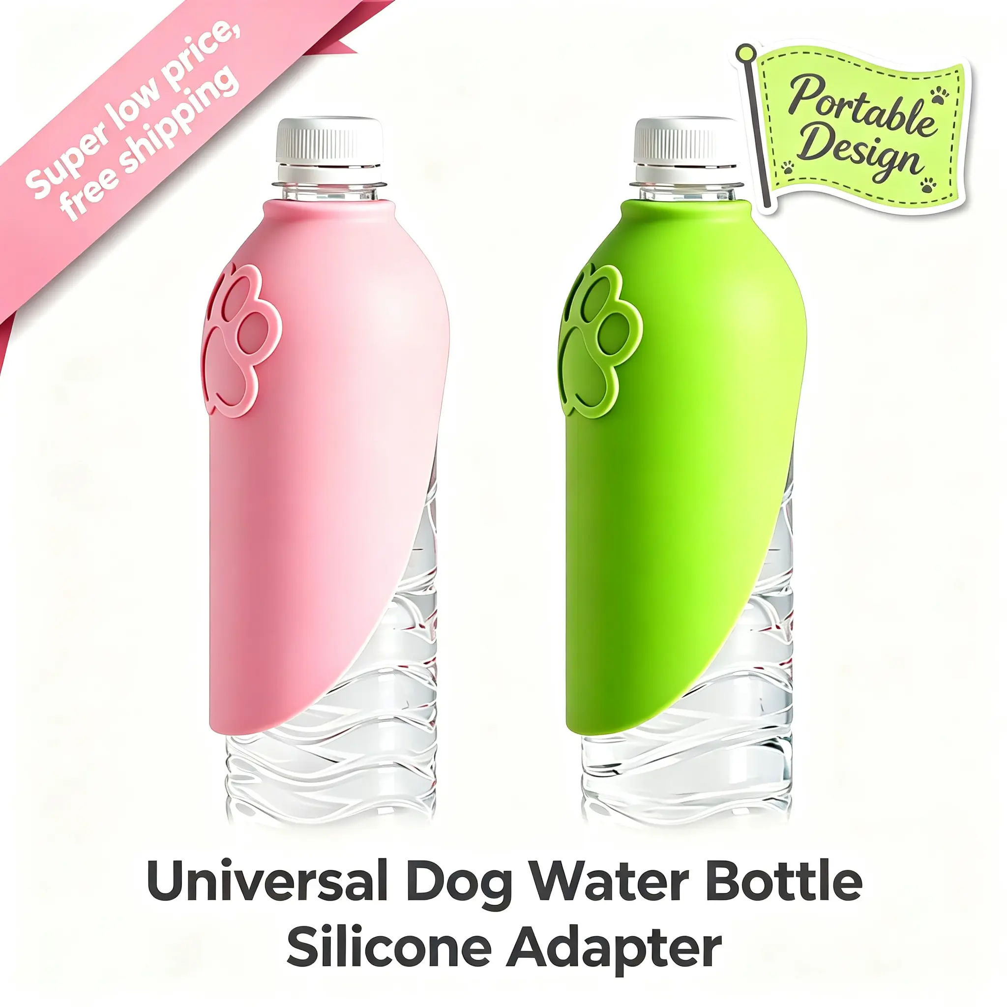 Portable Dog Water Bottle (2 PCS) - Leakproof Travel Pet Water Dispenser with Flip Bowl, Easy-Carry No-Spill Hydration Cup for Dogs, Outdoor Hiking, Camping, DealsForYouDays