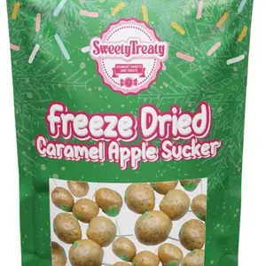 Freeze dried caramel apple suckers freeze dried candy Snack Bonbon freeze  dried freeze dried candy 6oz