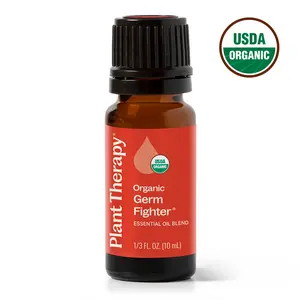 Plant Therapy Organic Fighter Essential Oil Blend 100% Pure, Undiluted, Therapeutic Grade 10 mL (1/3 oz)