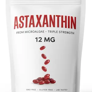 Astaxanthin Tanning Pills 12mg, 120 Softgels Triple Strength Skin Vitamins for Women with Antioxidant Activity, Supports Eye Joint Internal Circulation Health Supplement Non-GMO & No Gluten