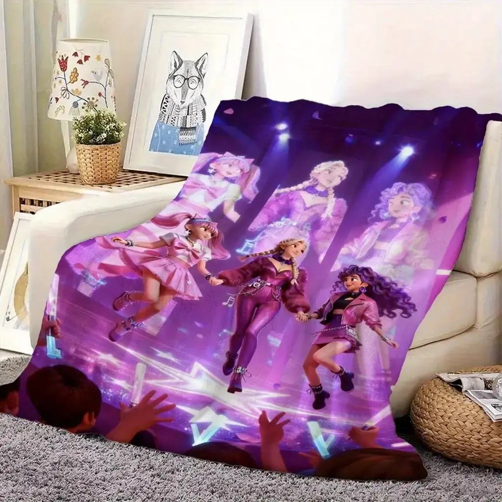 KPOP combination theme blanket, Korean celebrity iconic song lyrics print, four season universal plush flannel bed cover, sofa cover blanket, washable KDrama fan, birthday concert, concert merchandise, fan gifts, modern design, fashion blanket