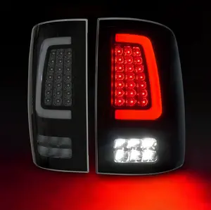 OKSIWA Full Led tail lights for 2009-2018 Dodge Ram Rear Light Assembly Turn Signal,Brake Light,Reverse Light Smoked 1 Pair Rear Lights