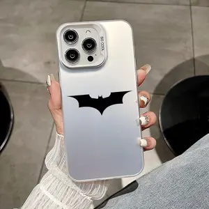 B-batmans Phone Case Cover For iPhone 11 12 13 14 15 16 17 Pro Max Air Plus Mini Light Luxury High-end Colorful Silver Cases