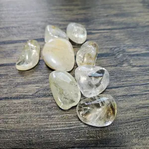 Natural Citrine Tumbles - Natural Crystal Decorations, Merchant's Stone for Abundance, Prosperity, Positive Energy