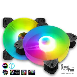 3packARGB Computer Case fan PWM Temperature Control 5V Motherboard Synchronous RGB Radiator Quiet Version High Air Volume PC RGB fan, hydraulic bearings - Low noise,rsion High, Christmas gifts