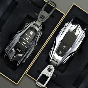 Toyota Metal Key Case, 3-Layer Anti-Scratch Contoured Key Cover, Key Covers For Car Keys, Key Fob Holder