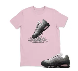 AM 95 Pink Foam Match T Shirt, Dripping Shoe Graphic Tee, 90s Hip Hop Tee, Gift For Women and Man Unisex T-Shirt, Cozy Gift