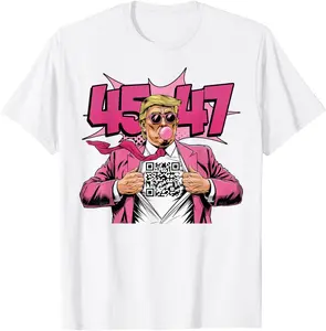 Funny QR President Trump 45/47 Trump Dancing Code T-Shirt