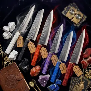 THE ARCANA 6 -- CHEF AND COOKING KNIVES PREMIUM KITCHEN KNIFE ULTRA SHARP RESIN HANDLE HANDMADE KNIFE