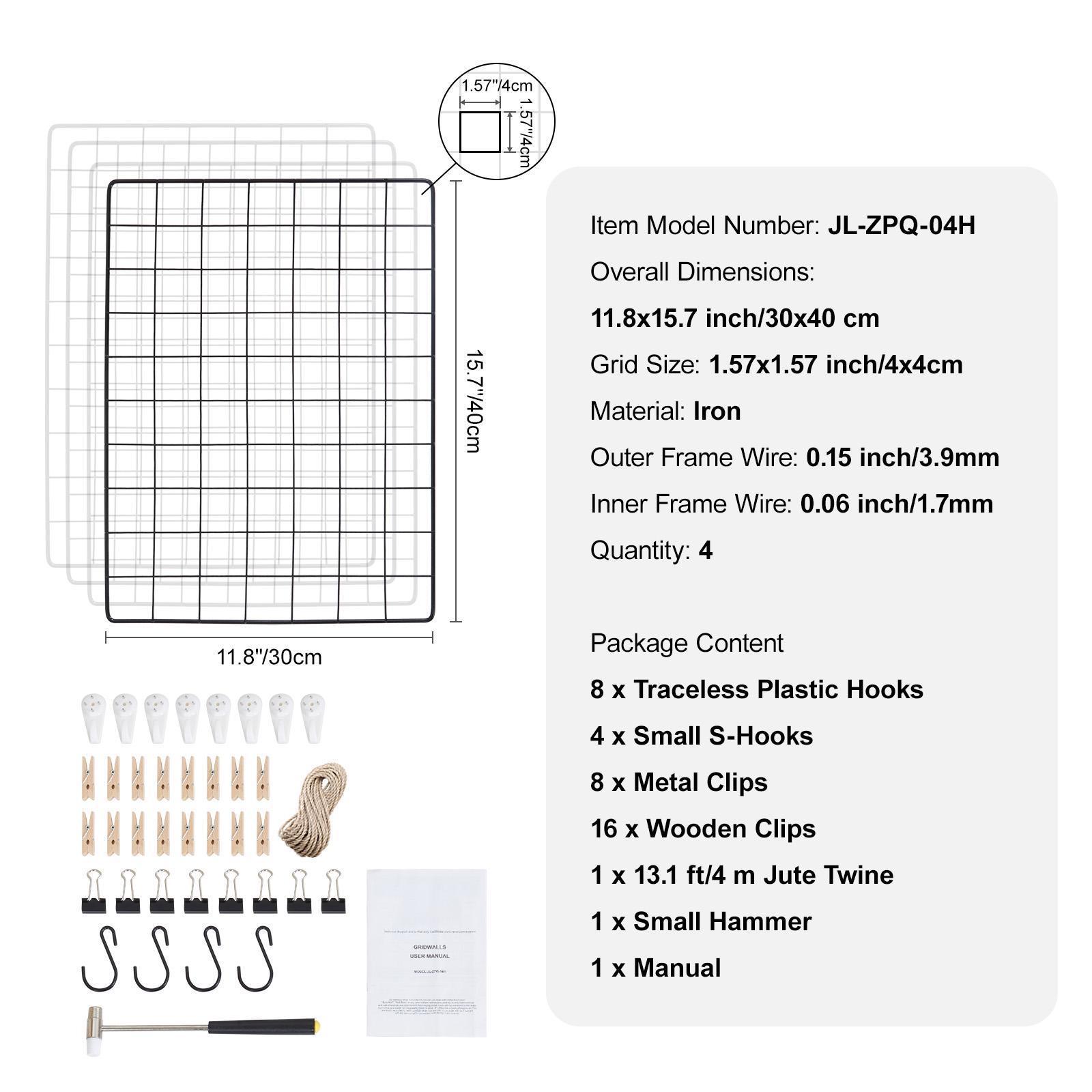 SucceBuy Grid Wall Panels Tower Wire Gridwall Display Racks Double Side Gridwall Panels for Art Craft Shows Retail Shop w/ Hooks