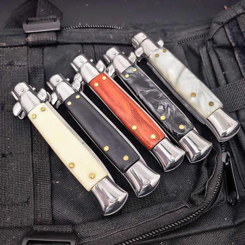 9-inch pocket knife, outdoor EDC folding knife, outdoor survival equipment, sharp blade, non slip handle, suitable for outdoor camping, fishing tools, barbecue and other purposes, holiday gifts for men and women