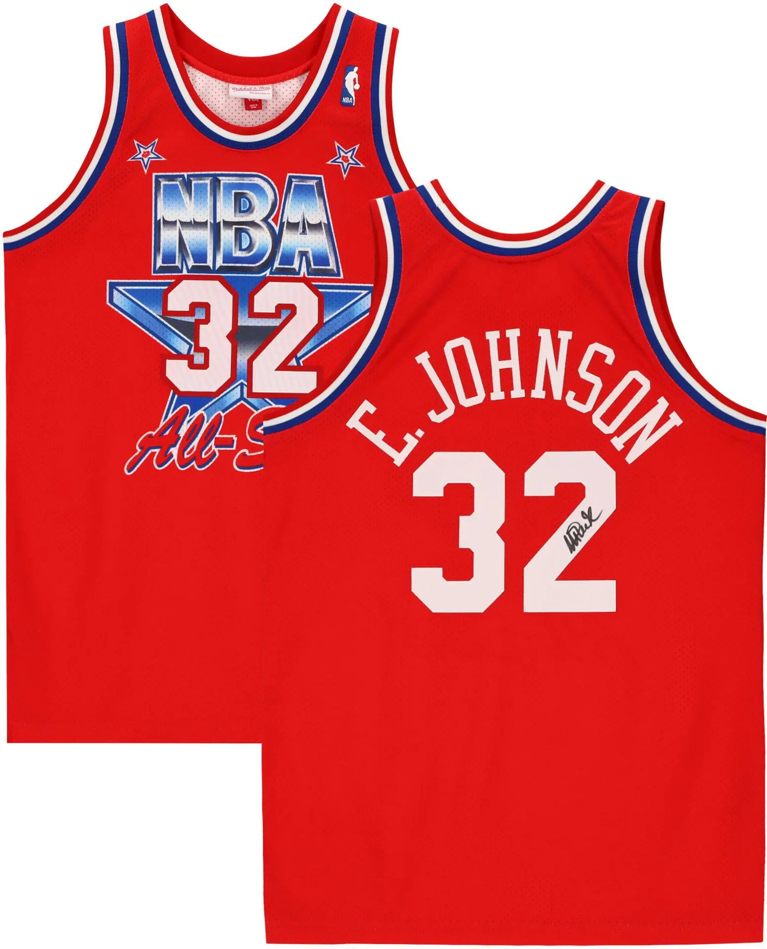 Magic Johnson Los Angeles Lakers Autographed Red Mitchell and Ness 1991 All-Star Game Authentic Jersey - Fanatics Authentic Certified
