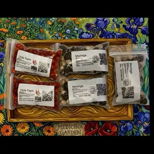 (#3) Premium Moringa Seed Mix & Chiltepin Pepper Mix Collection: (3) 0.5oz High-Quality Moringa Seed mix Garden Pack (2) 0.5oz Chiltepin Pepper Packs. (Capsicum annum var. glabriusculum)