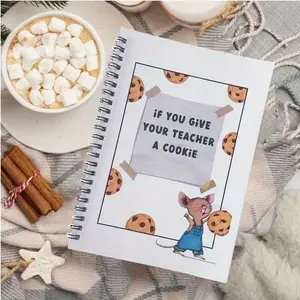 Cartoon Mouse Pattern Notebook, Creative Teacher Thank You Notebook, Back-To-School or Year-End Gift, Personal Organizer