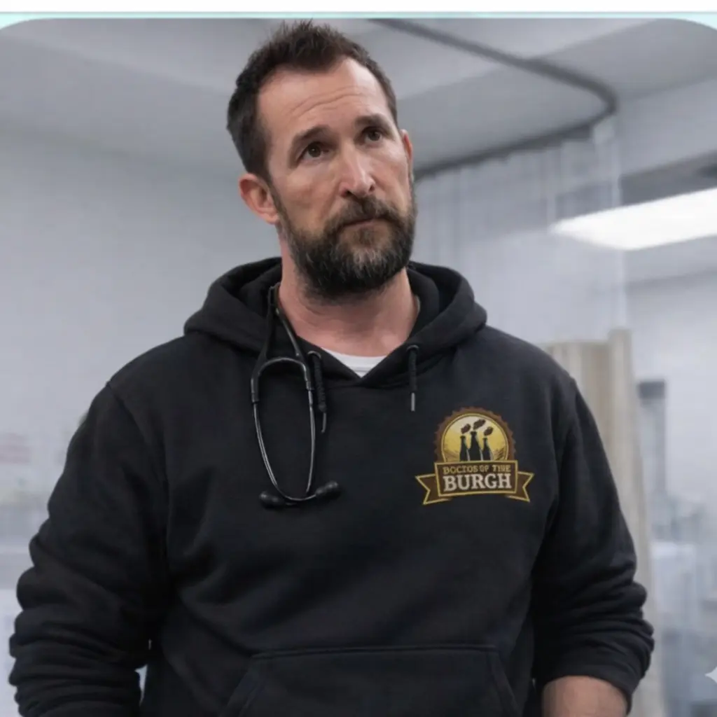 Embroidered Dr. Jack abbot Embroidered Hoodie Sweatshirt, ER Medical Drama TV Embroidered Hoodie Sweatshirt