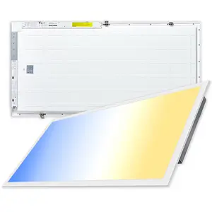 Comiled 2x4 LED Flat Panel Light with Emergency Battery Backup, 1.5H Battery Backup Time, 8W Emergency Power, 0-10V Dimmable, 3000K/4000K/5000K Selectable, 30W/40W/50W Seletable, ETL&UL