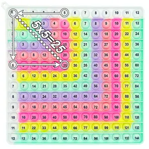 12x12 Multiplication Practice Board Game, Math Fidget Sensory Toy, Fast Press Bubble Learning Tool, Educational Number Teaching Aid