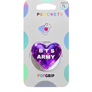 (Hot) Purple ARMY 3D Heart Phone Grip Magsafe, We Comeback Tour Phone Grip Holder, Funny K-pop Phone Holder, Cartoon Animal Kindle Grip, Gift for Girls Boys