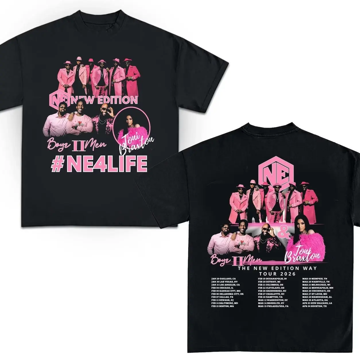 The New Edition Way Tour 2026 T-Shirt K42