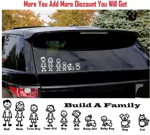My Car Stick Family Car Van Camper Truck Window Vinyl Stickers Plus Included