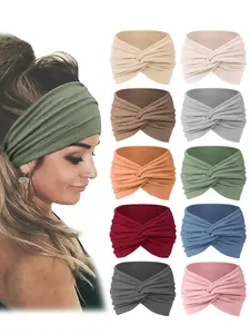 Wide African Stretch Headbands - Stretchy Material for Comfortable Fit Versatile Accessory in Multiple Colors