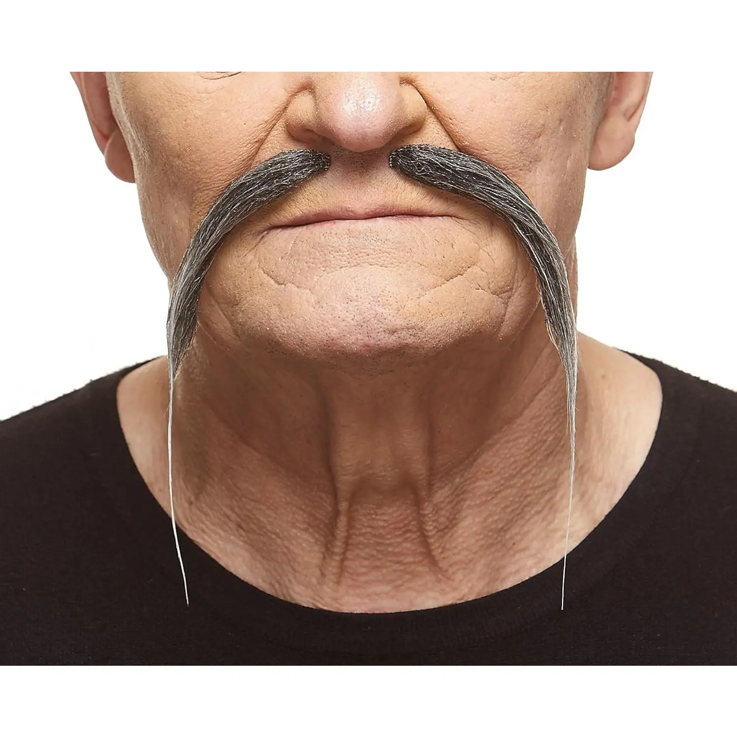 Self Adhesive  Mustache, Novelty,  False Facial Hair, Costume Accessory for Adults, Salt and Pepper Color