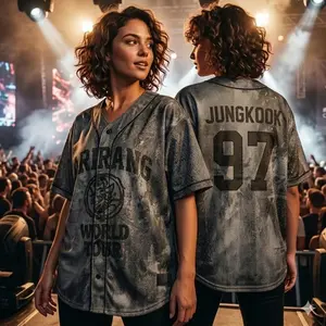 Kpop Group Bangtan-Camo Style Jersey, Custom Bangtan Boys Members Baseball Jersey For Army, Bangtan World Tour 2026 Merch Top, Bangtan Comeback 2026 Sports Vest