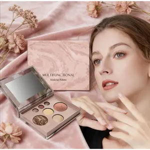 AMZ Multi-Functional Makeup Palette, Face Time Palette, Includes Eyeshadow,  Blush, Highlighter & Bronzer, Portable for Daily Use, Ideal Gift for Festivals/Christmas/Valentine’s, Suitable for Makeup Artists, Daily Makeup Users & Stage Makeup Cosmetic