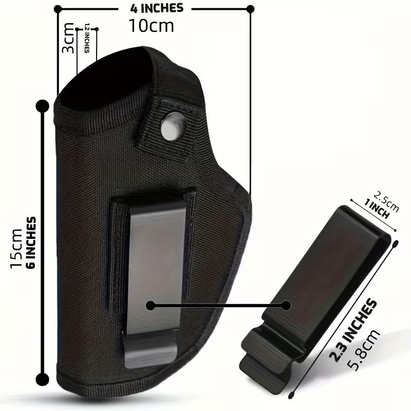 Multi-Functional Concealed Carry Holster Suitable for Left And Right Hand, Compact And Micro Firearms, Adjustable, Durable 1000D Nylon Material, Secure Snap Closure, Black Sourced from GorgeousGirdle