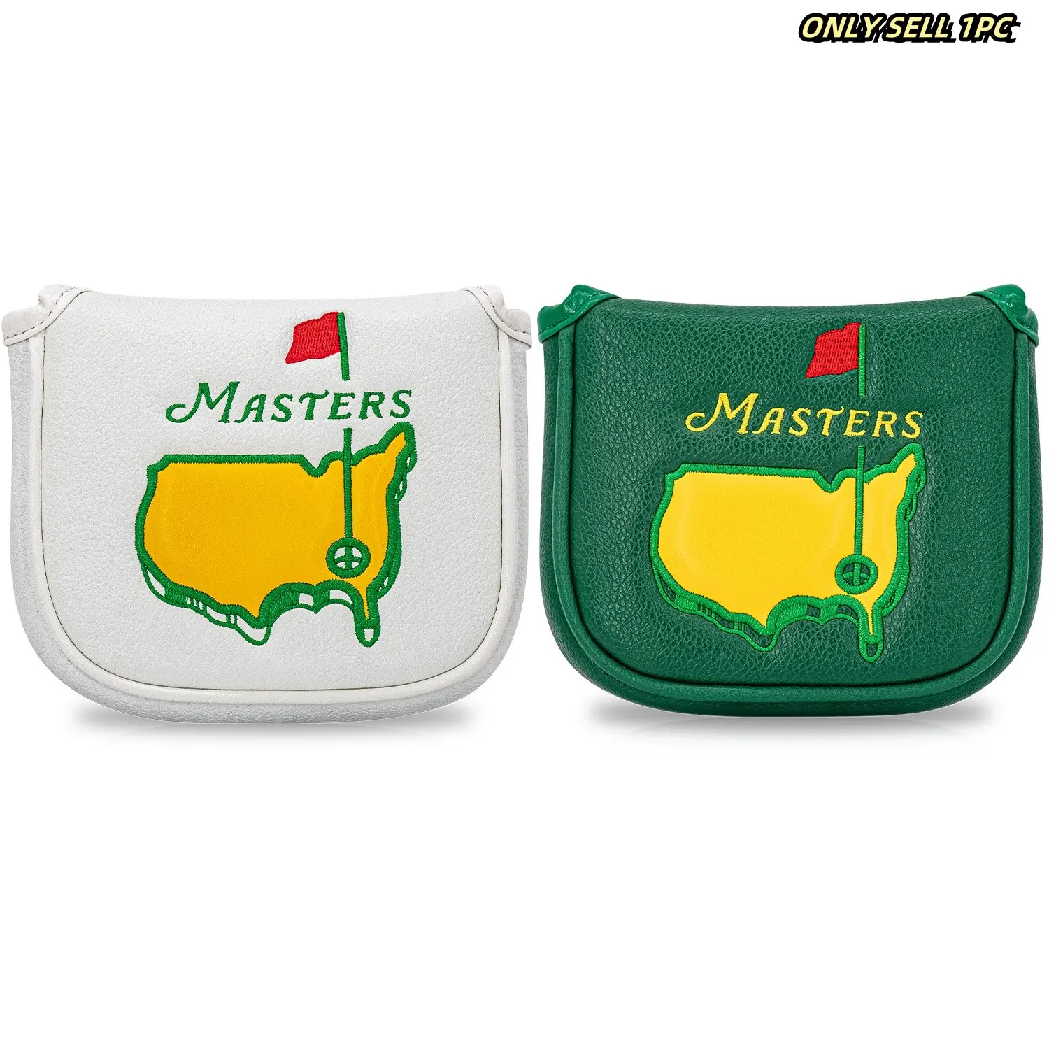 Golf Club Cover Putter Cover with Embroidery Design, Magnetic Closure for Unisex Enthusiasts, Durable Protection Gear Available in Two Colors, Golf Accessory, Golf Equipment, Golf Supply