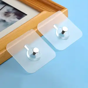10 pieces/20 pieces/40 pieces of non-porous heavy-duty self-adhesive wall hooks, strong load-bearing adhesive hooks, Removable Hooks, suitable for hanging photo frames, oil painting frames, wedding photos, home hanging nails, invisible and seamless hooks