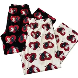 Dragon How Train Couple Straight Pajama Pants, Valentine Couple Matching Pajama Pants, Pajama Pants For Men Women, Gift for Christmas