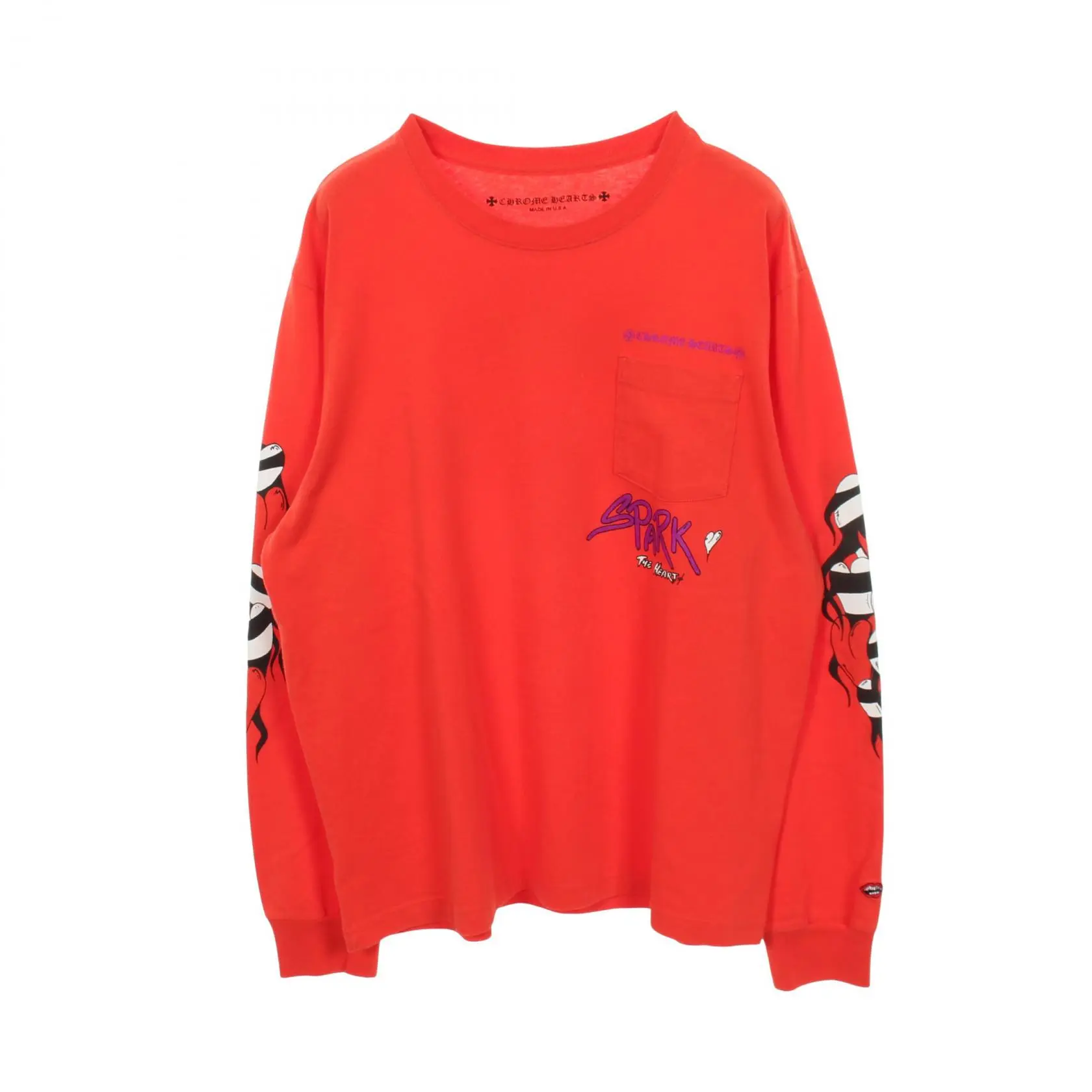 Pre-owned Chrome Hearts Cotton Small Leather Goods × MATTY BOY SPARK THE HEART Long Sleeve Top