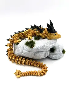 OCDcustoms Medium Crystal Dragon - Black & Gold Silk Cinderwing Authorized Seller