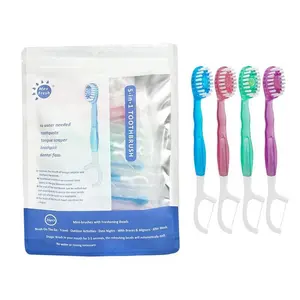 5-in-1 Mini Travel Toothbrush Set with Floss, Tongue Scraper, Toothpicks & Interdental Brush - 26-Piece Compact Oral Hygiene Kit, Soft Bristle Brushes for Business Trips & On-the-Go Fresh Breath