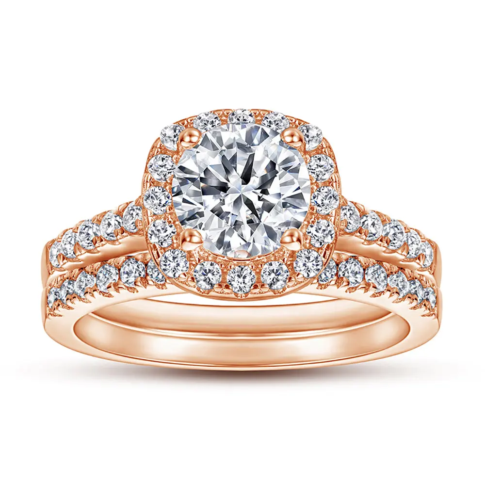 The Victoria - 18kt Rose Gold Wedding Ring Set The Victoria - 18kt Rose Gold Wedding Ring Set