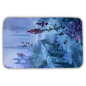 MWW C1BM2134TOKEU0 21 x 34 in. Valley of Ice Blue Bath Mat - Stylish Home Decor Essential