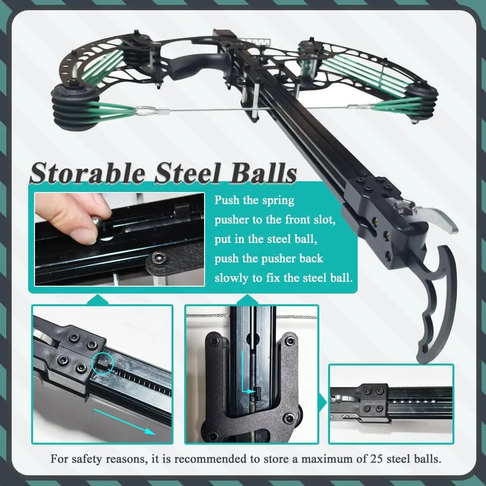Compound Ball Bearing Bow - Steel Ball Shooting Hunting Bow With Continuous Fire Capability