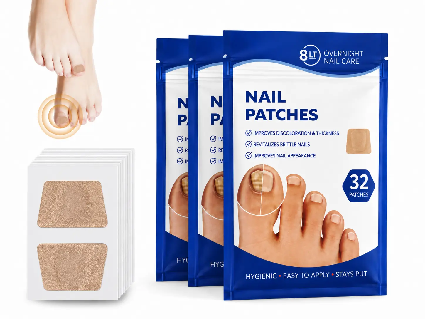 Antifungal patch - Antifungal Solution for Toenail or Fingernail, Nail Care - Nail Repair  Remove Fungal