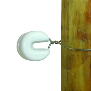 212 MAIN Porcelain Wire Insulator - Heavy-Duty, All-Weather Outdoor Insulator for Corner, End Installations, Pack of 10