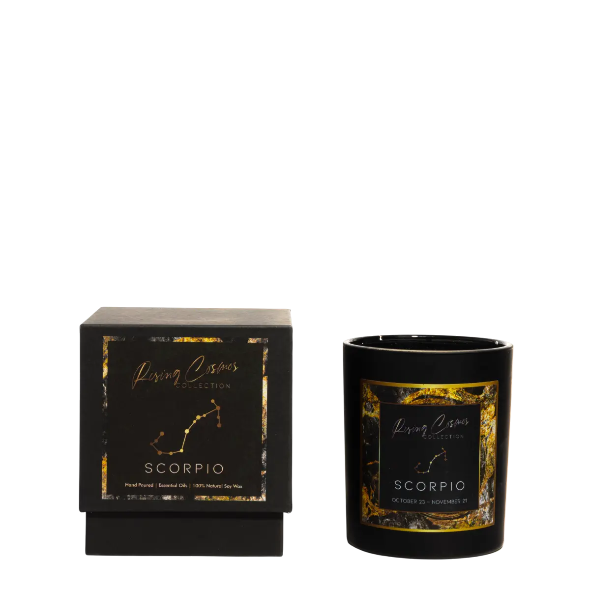 Scorpio Zodiac Candle Rising Cosmos Collection Essential Oil Soy Wax Astrology Gift for October 23 - November 21